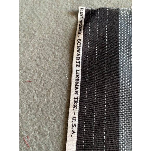 Striped Cotton Fabric by Schwartz Lieberman Tex 1/2 yard 44" wide - Picture 3 of 5